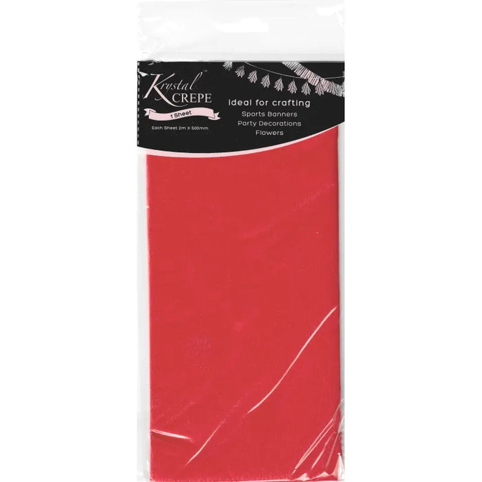 Krystal Crepe Paper - Red (1 Sheet)