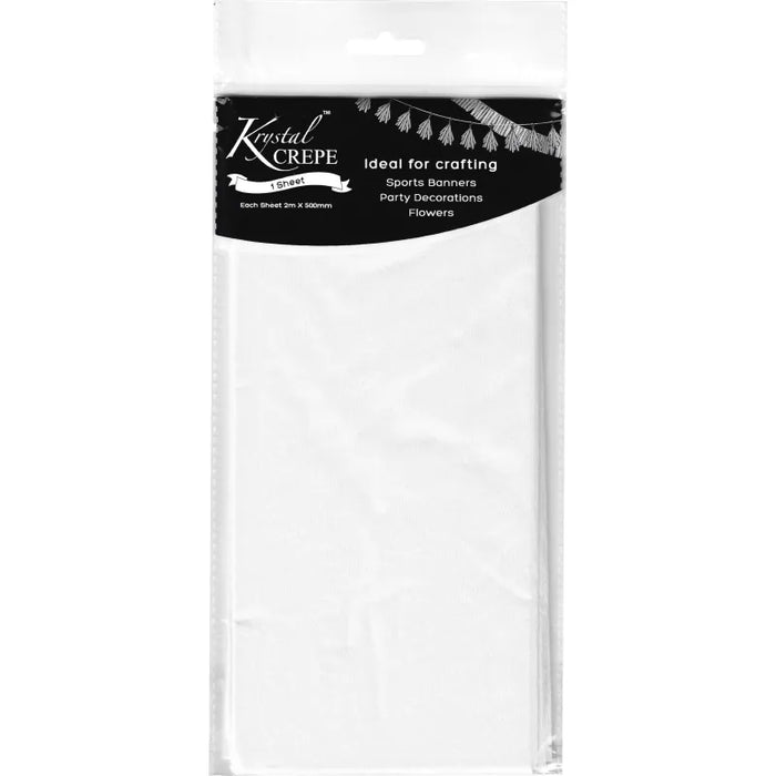 Krystal Crepe Paper - White (1 Sheet)