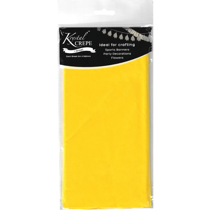 Krystal Crepe Paper - Yellow (1 Sheet)