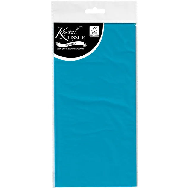 Krystal Crepe Paper - Blue (1 Sheet)