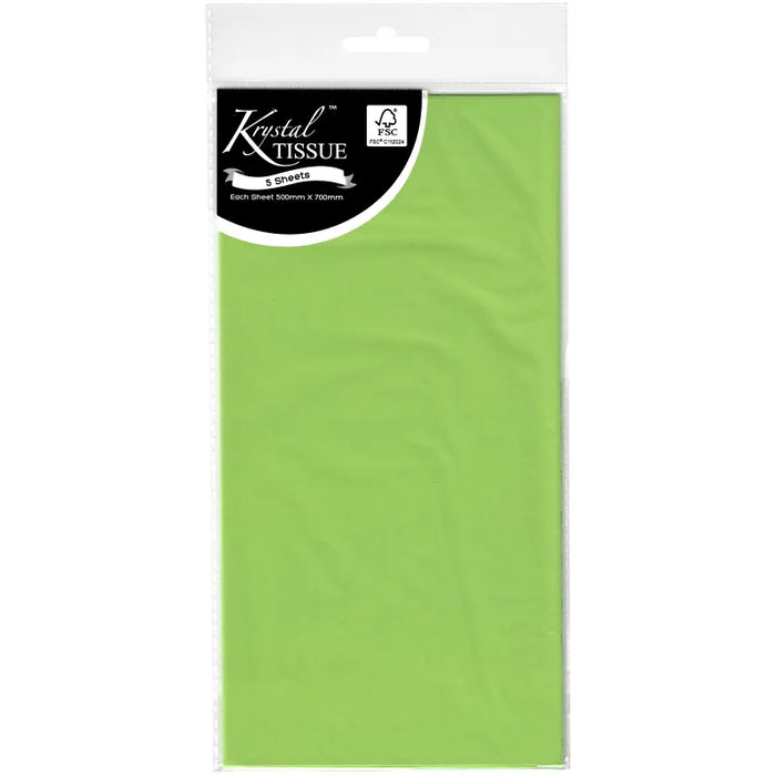 Folded Tissue Paper Sheets 5pk - Lime Green