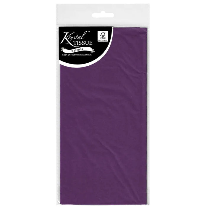 Folded Tissue Paper Sheets 5pk - Purple