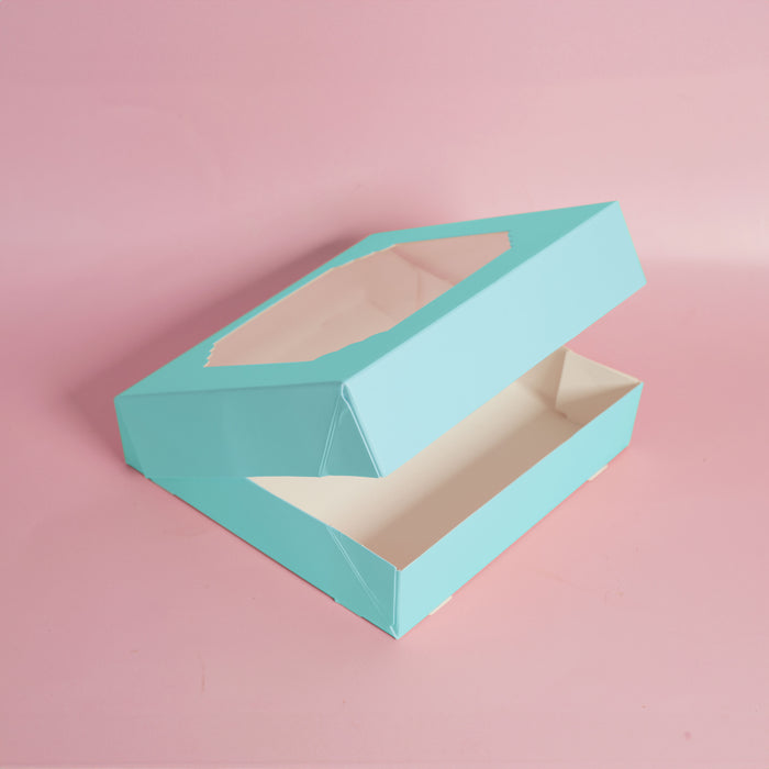 PAPYRUS Scalloped LARGE 20cm Treat Box (Pack of 5) - PASTEL BLUE