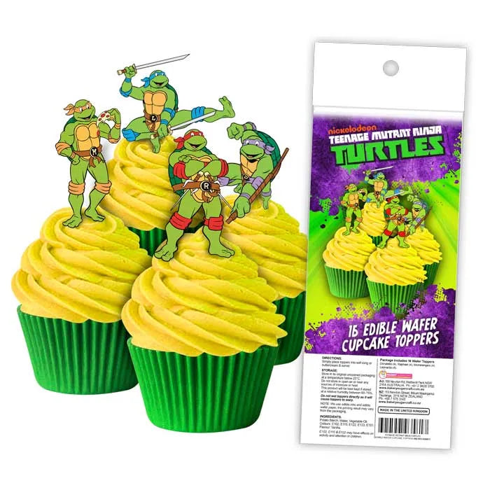 Ninja Turtles Wafer Cupcake Toppers 16pk