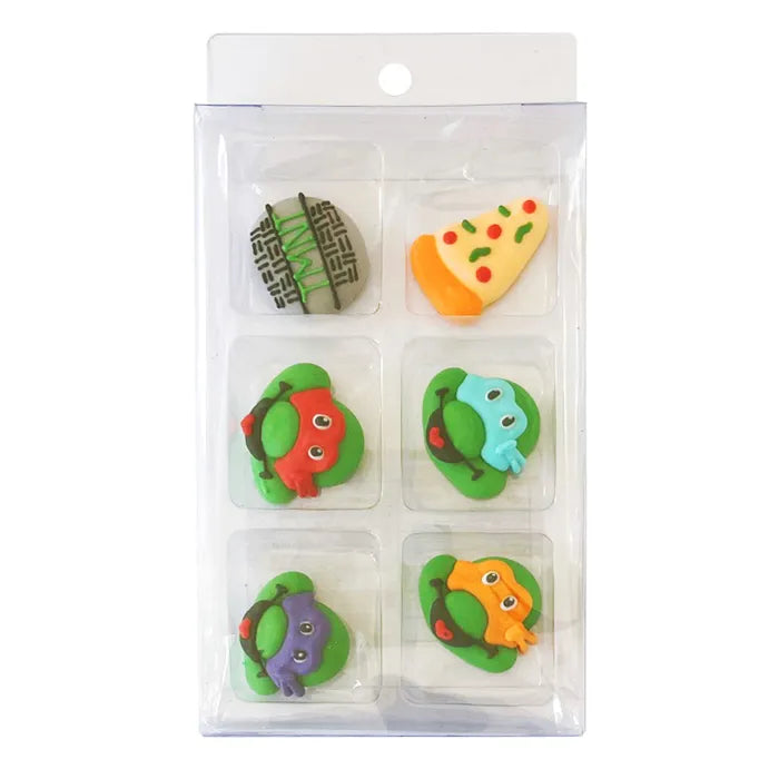 Ninja Turtles Sugar Decorations 6pk