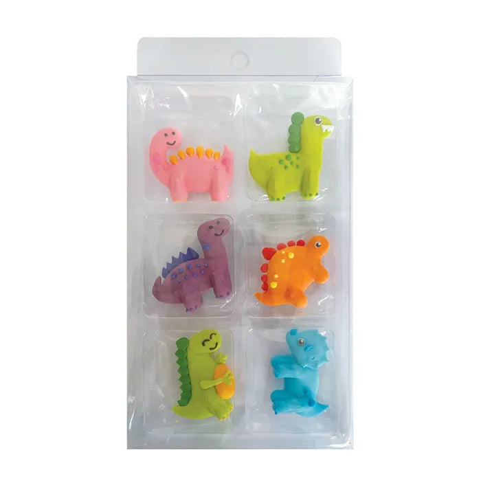 Dinosaur Sugar Decorations 6pk