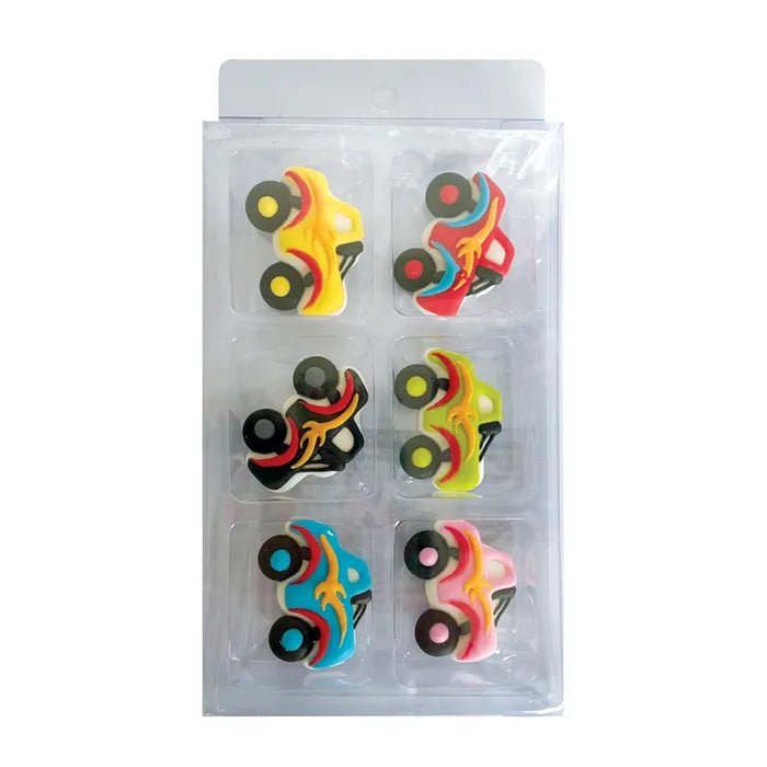 Monster Truck Sugar Decorations 6pk