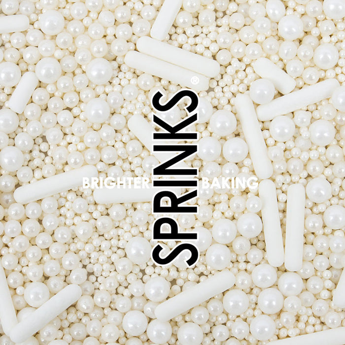 500g BUBBLE & BOUNCE WHITE Sprinkles - by Sprinks