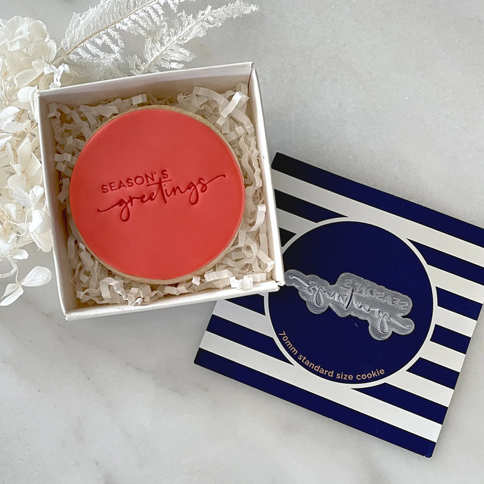 Season's Greetings Tiny Text Stamp (Little Biskut)