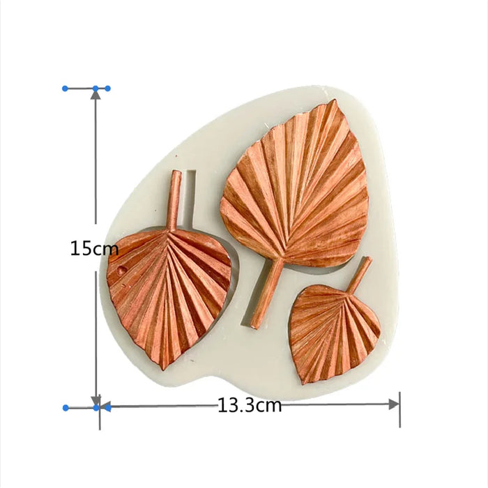 Palm Leaf Silicone Mould 3 Sizes - 1pc