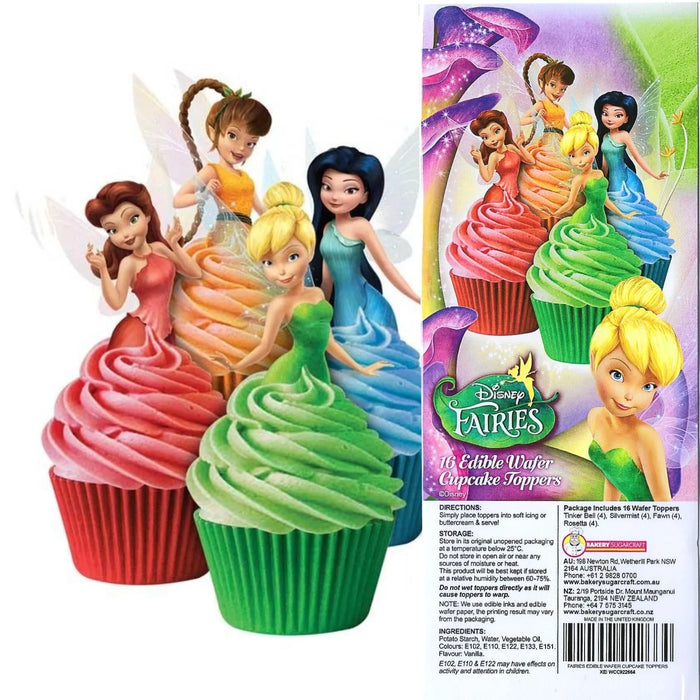 Disney Fairies Cupcake Wafer Toppers 16pcs *PAST BB*