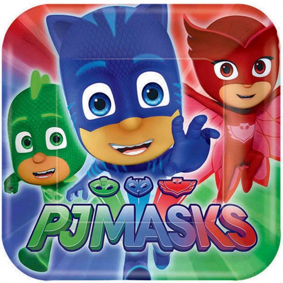 PJ Masks Square Plates 17cm