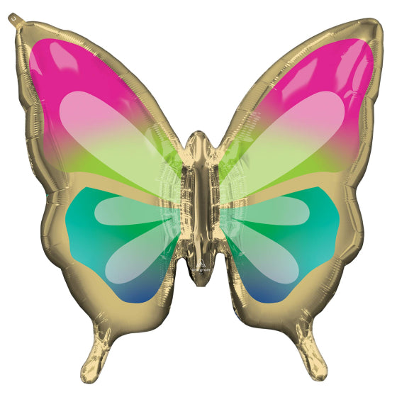 Beautiful Tropical Butterfly Supershape Foil Balloon