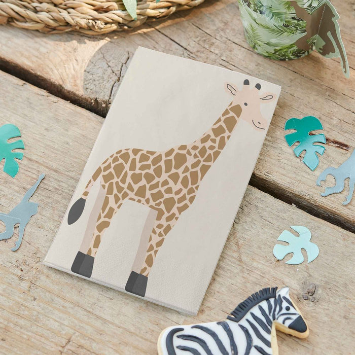 Wild Jungle Napkins Giraffe