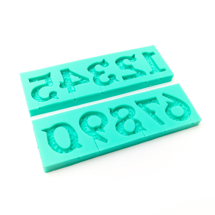 Silicone Mould - ORNATE NUMBERS