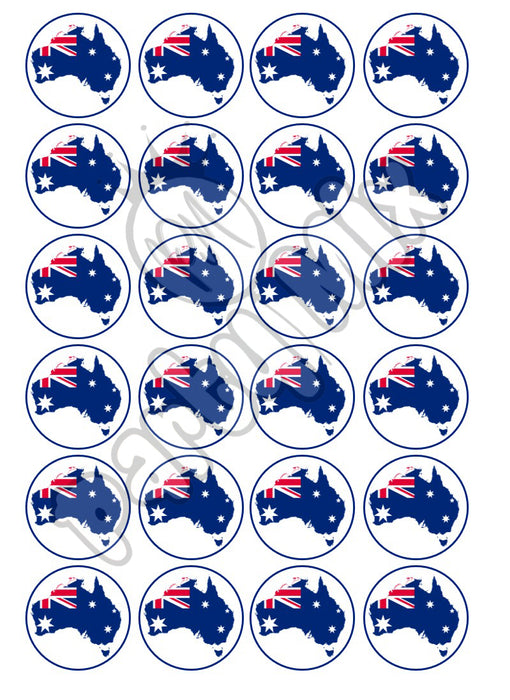 Australia Day Cupake Toppers 24pk